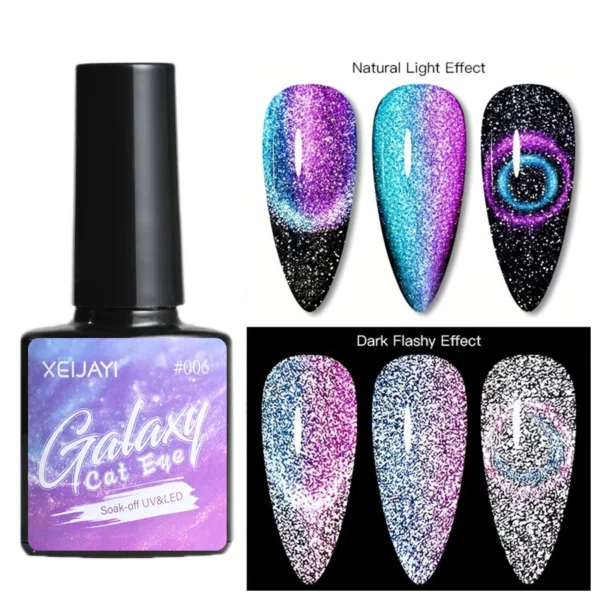 8ml Cat Eye Nail Gel Polish 9D Upgraded Magnetic Gel Polish Galaxy Chameleon Effect Nail Gel Soak Off Salon Manicure Nail Gel - Image 32
