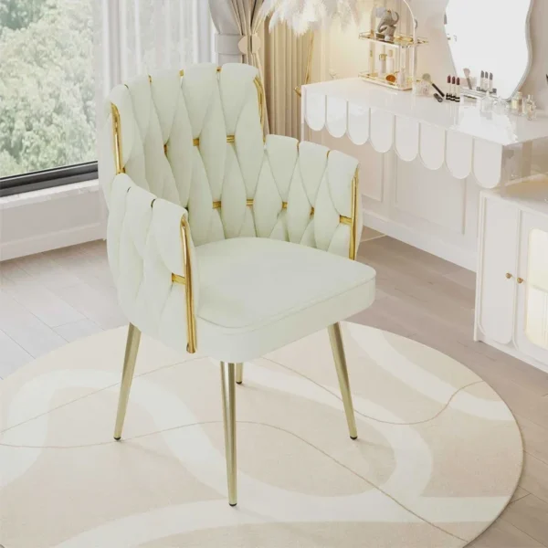 Light Luxury Velvet Office Chairs Modern Backrest Comfortable Chairs For Nail Salon Dressing Table Armchair Living Room Chair - Image 10