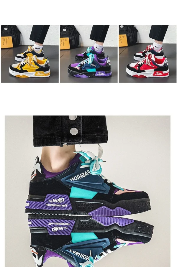 New Men's Sneakers Fashion Skateboard Shoes Outdoor Casual Running Shoes for Men Lace-up Platform Tenis Shoes Zapatillas Hombre - Image 8