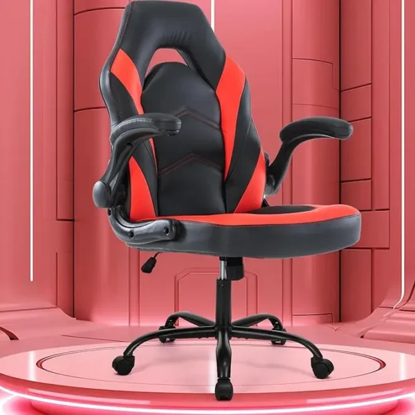 Gaming Chair, Backrest and Seat Height Adjustable Swivel Recliner Racing Office Computer Ergonomic Video Game Chair with Footres - Image 9