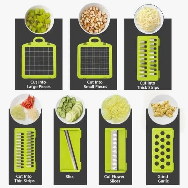 16/14 in 1 Multifunctional Vegetable Chopper Handle Food Grate Food Chopper Vegetable Slicer Dicer Cut Kitchen Items cocina - Image 5