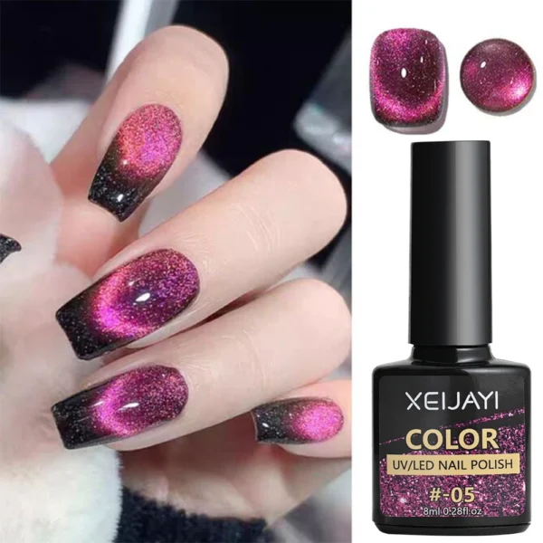 8ml Cat Eye Nail Gel Polish 9D Upgraded Magnetic Gel Polish Galaxy Chameleon Effect Nail Gel Soak Off Salon Manicure Nail Gel - Image 53