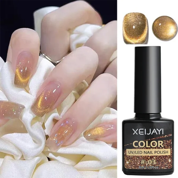 8ml Cat Eye Nail Gel Polish 9D Upgraded Magnetic Gel Polish Galaxy Chameleon Effect Nail Gel Soak Off Salon Manicure Nail Gel - Image 49