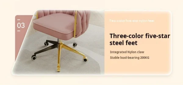 Light Luxury Velvet Office Chairs Modern Backrest Comfortable Chairs For Nail Salon Dressing Table Armchair Living Room Chair - Image 47