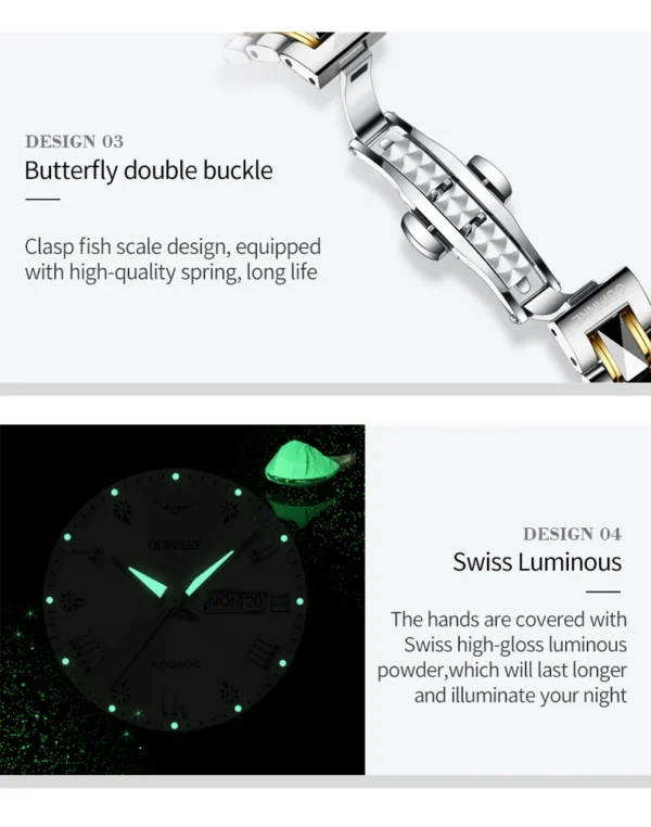 OUPINKE 3171 Automatic Watch for Women Top Brands Tungsten steel Sapphire Waterproof Luxury Wristwatch Women's Mechanical Watch - Image 36