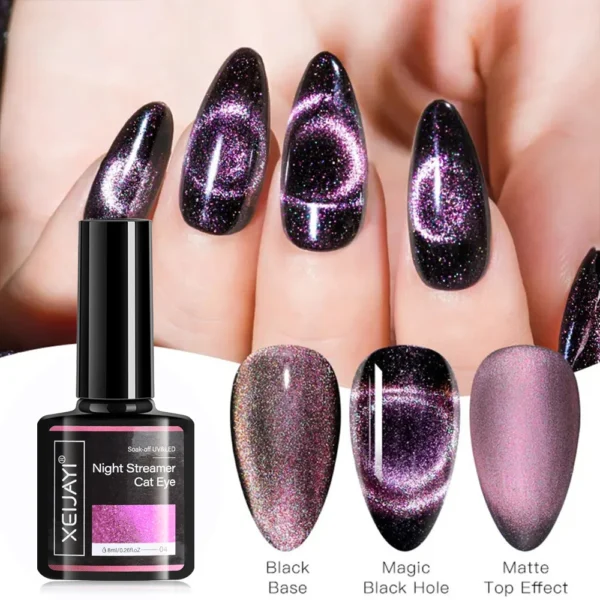 8ml Cat Eye Nail Gel Polish 9D Upgraded Magnetic Gel Polish Galaxy Chameleon Effect Nail Gel Soak Off Salon Manicure Nail Gel - Image 21