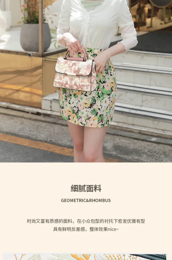 New Women's bags 2025 fashion trend design stripe hit color handbag shoulder bag messenger bag Korean style bag - Image 15