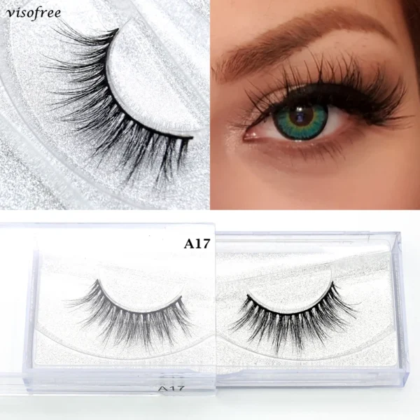 Visofree Mink 3D Lashes Handmade Mink Lashes  Long False Eyelashes Crisscross Maquiagem Profissional Makeup Eye Lashes 3D08 - Image 53