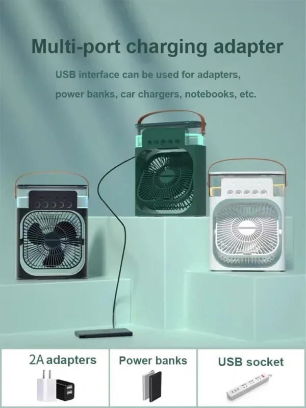 3 In 1 Fan AIr Conditioner Household Small Air Cooler LED Night Light Portable Air Adjustment Fan Office Home Fan New - Image 12