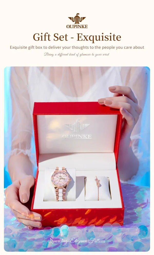 OUPINKE Women's Watches Imported Automatic Mechanical Watch Movement Luxury Top Brand Wrist watch for Ladies 2024 Trend - Image 25