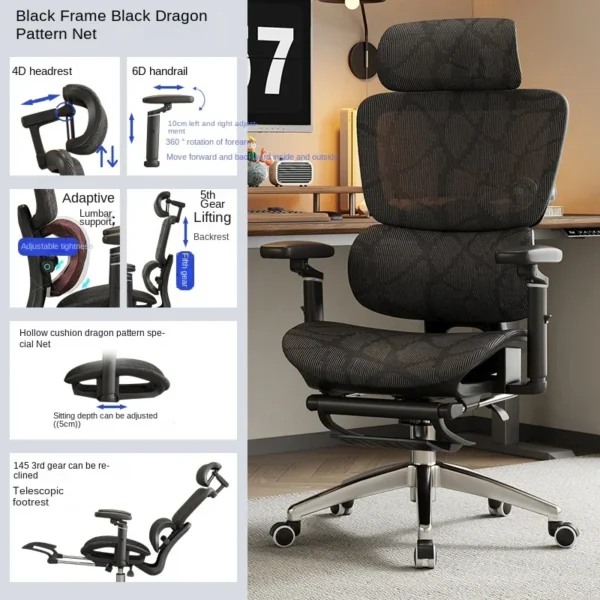 Ergonomic Chair Lumbar Computer Chair Home Comfort Sedentary Gaming Chair Reclining Office Chair For Desk chair news - Image 17
