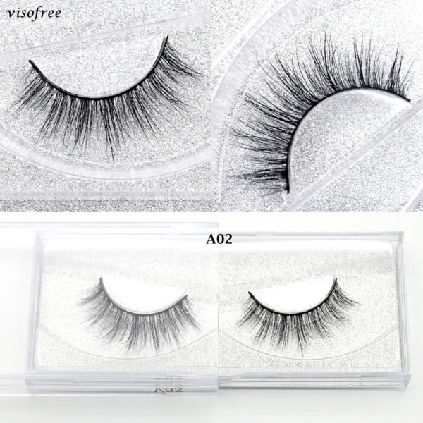 Visofree Mink 3D Lashes Handmade Mink Lashes  Long False Eyelashes Crisscross Maquiagem Profissional Makeup Eye Lashes 3D08 - Image 41