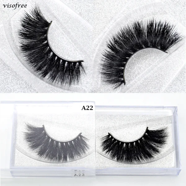 Visofree Mink 3D Lashes Handmade Mink Lashes  Long False Eyelashes Crisscross Maquiagem Profissional Makeup Eye Lashes 3D08 - Image 57