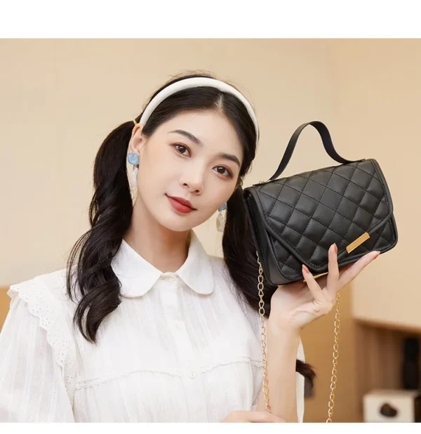 2022 Messenger Bag for Women Luxury Lingge Embroidery Handbags Female Cosmetic Bag Fashion Chain Ladies Crossbody Shoulder Bags - Image 13