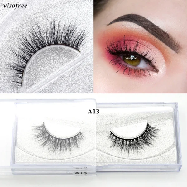 Visofree Mink 3D Lashes Handmade Mink Lashes  Long False Eyelashes Crisscross Maquiagem Profissional Makeup Eye Lashes 3D08 - Image 50