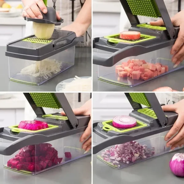 16/14 in 1 Multifunctional Vegetable Chopper Handle Food Grate Food Chopper Vegetable Slicer Dicer Cut Kitchen Items cocina - Image 4