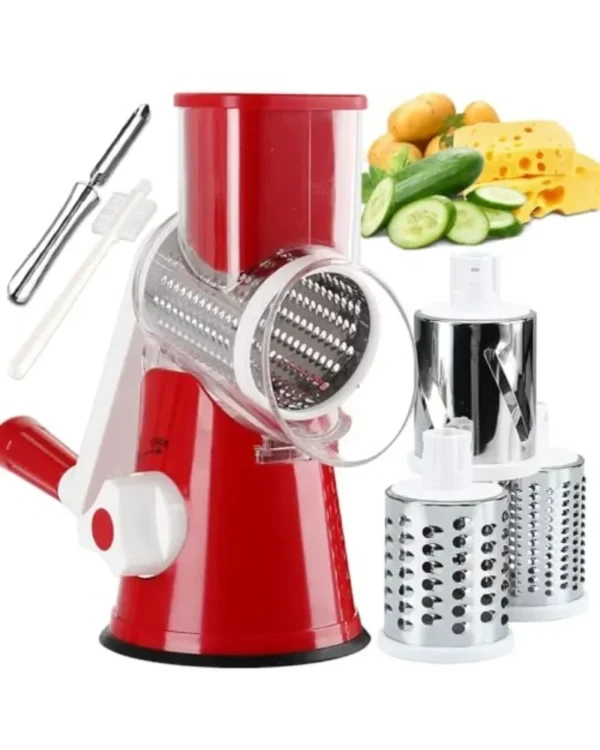 Slicing Grater Manual Rotary 3 In 1 Cheese Grater Food Blender Stainless Steel Potato Slice Chopper Processor Kitchen Accessorie - Image 7