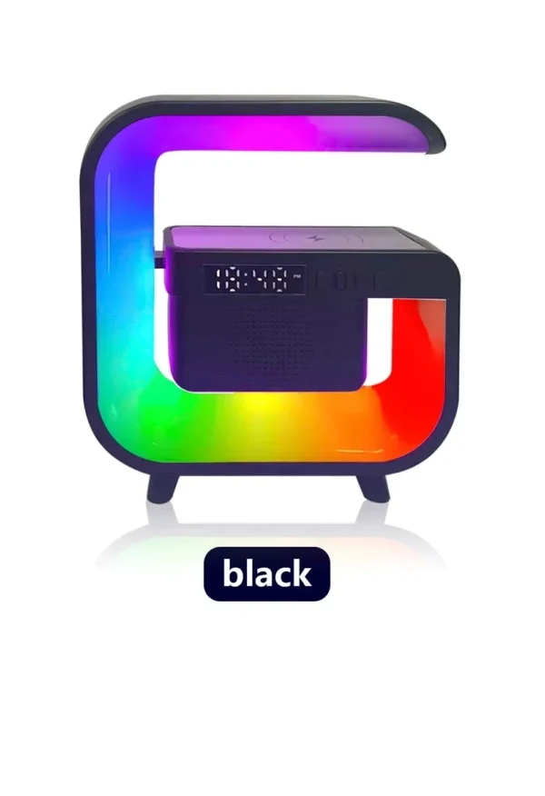 Multifunction Wireless Charger Stand Bluetooth 5.0 Speaker FM TF RGB Night Light Fast Charging Station for iPhone Samsung Xiaomi - Image 22