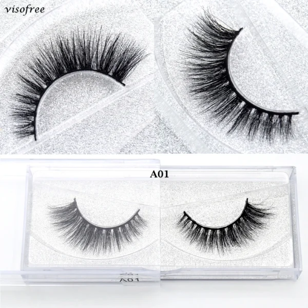 Visofree Mink 3D Lashes Handmade Mink Lashes  Long False Eyelashes Crisscross Maquiagem Profissional Makeup Eye Lashes 3D08 - Image 40