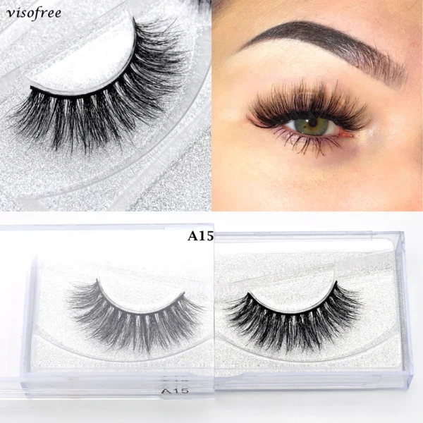 Visofree Mink 3D Lashes Handmade Mink Lashes  Long False Eyelashes Crisscross Maquiagem Profissional Makeup Eye Lashes 3D08 - Image 52