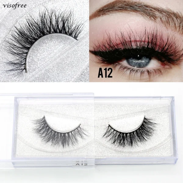 Visofree Mink 3D Lashes Handmade Mink Lashes  Long False Eyelashes Crisscross Maquiagem Profissional Makeup Eye Lashes 3D08 - Image 49