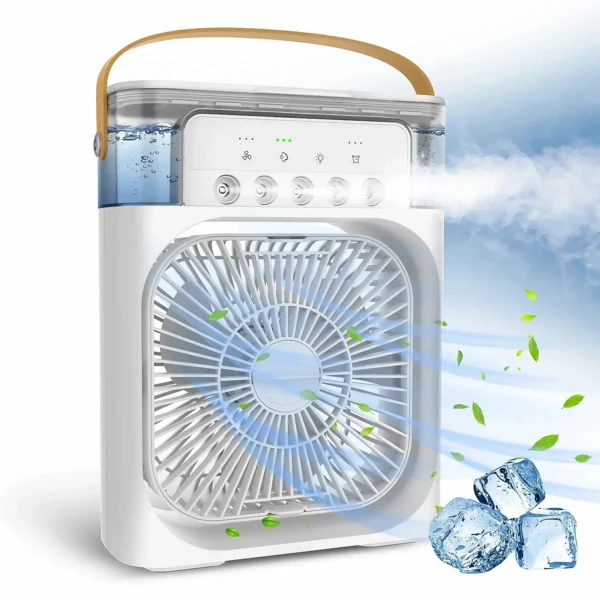 3 In 1 Fan AIr Conditioner Household Small Air Cooler LED Night Light Portable Air Adjustment Fan Office Home Fan New - Image 6