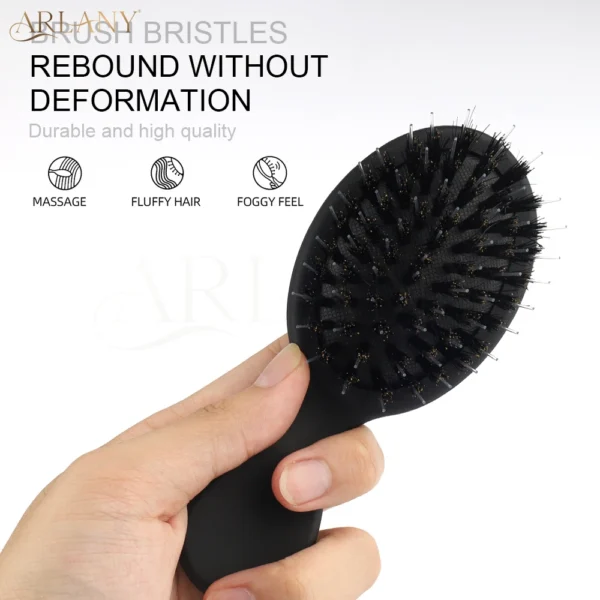 ARLANY Boar Bristle Hair Comb Mini Matte Finish Hair Scalp Massage Comb Hairbrush Detangling Cushion Brush Hairdressing Tool - Image 4