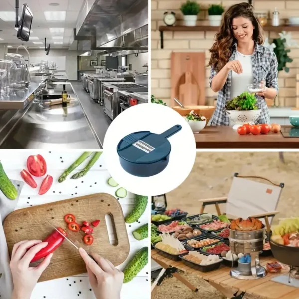 12 In 1 Multi-functional Vegetable Chopper Carrots Potatoes Manually Cut Shred Slicer Radish Grater with Container Kitchen Tools - Image 6