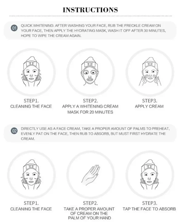 Whitening Freckles Cream Remove Melasma Dark Spot Lightening Melanin Brightening Melasma Remover Moisturize Anti-aging Face Care - Image 2