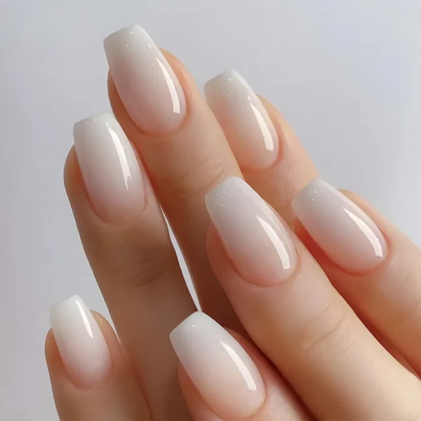24pcs Gradient Fake Nails French Ballerina Nail Waterproof Faux Medium Coffin false nails Fingernails Press on Nails Tips - Image 13