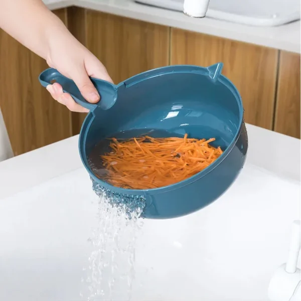 12 In 1 Multi-functional Vegetable Chopper Carrots Potatoes Manually Cut Shred Slicer Radish Grater with Container Kitchen Tools - Image 10