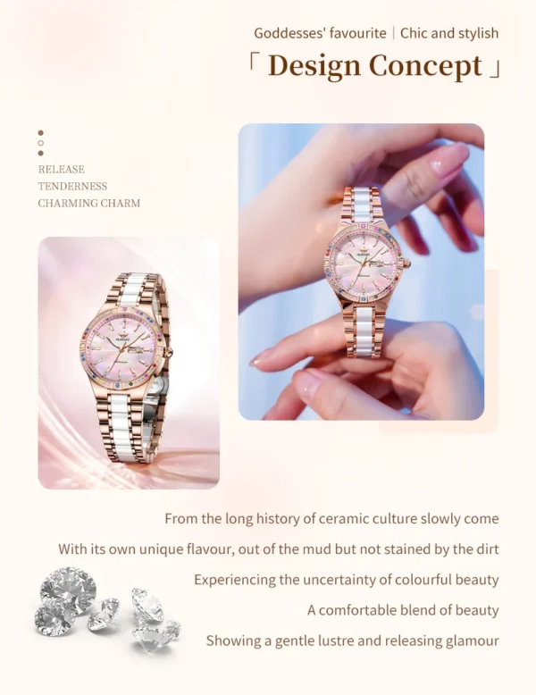 OUPINKE Women's Watches Imported Automatic Mechanical Watch Movement Luxury Top Brand Wrist watch for Ladies 2024 Trend - Image 22