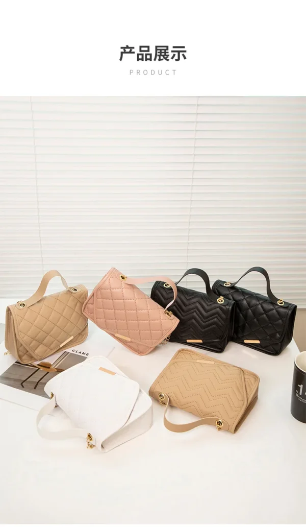 2022 Messenger Bag for Women Luxury Lingge Embroidery Handbags Female Cosmetic Bag Fashion Chain Ladies Crossbody Shoulder Bags - Image 26