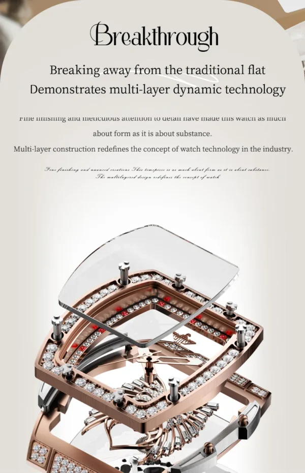 OUPINKE 3225 Top Brand Skeleton Mechanical Watch For Women Diamond Luxury Deep Waterproof Wristwatch Big Dial Fashion Watches - Image 16