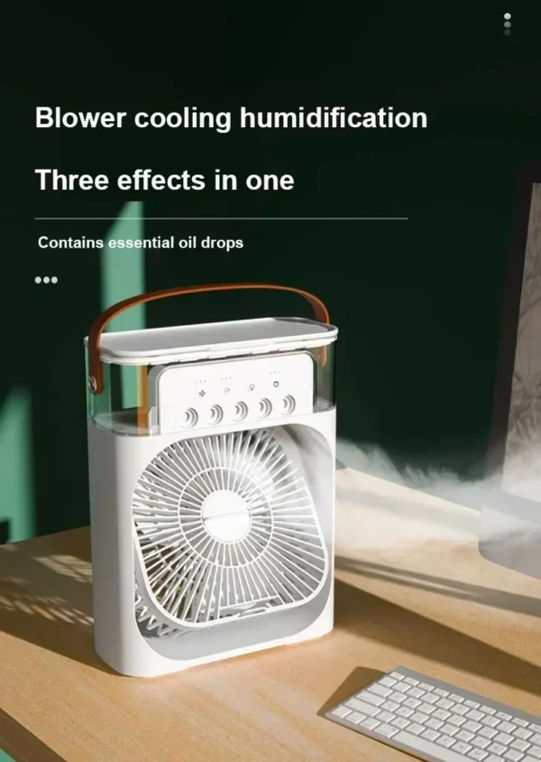 3 In 1 Fan AIr Conditioner Household Small Air Cooler LED Night Light Portable Air Adjustment Fan Office Home Fan New - Image 13