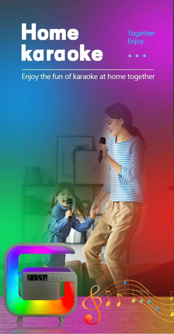 Multifunction Wireless Charger Stand Bluetooth 5.0 Speaker FM TF RGB Night Light Fast Charging Station for iPhone Samsung Xiaomi - Image 13