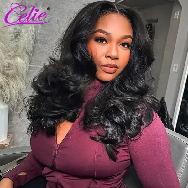 CELIE Pre-styled Butterfly Haircut Pop Layers Wig 200% Loose Wave 6×5 Ready To Go Glueless Wig Pre Plucked 13x4 Lace Frontal Wig - Image 9