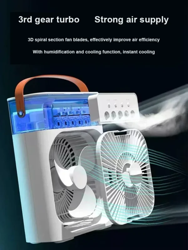 3 In 1 Fan AIr Conditioner Household Small Air Cooler LED Night Light Portable Air Adjustment Fan Office Home Fan New - Image 11