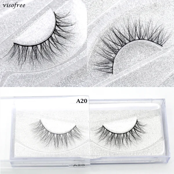 Visofree Mink 3D Lashes Handmade Mink Lashes  Long False Eyelashes Crisscross Maquiagem Profissional Makeup Eye Lashes 3D08 - Image 55