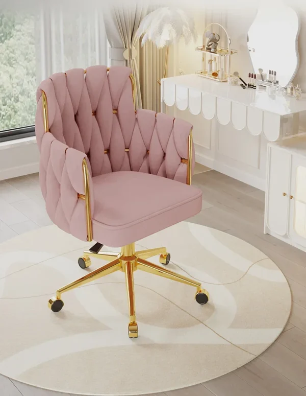 Light Luxury Velvet Office Chairs Modern Backrest Comfortable Chairs For Nail Salon Dressing Table Armchair Living Room Chair - Image 17