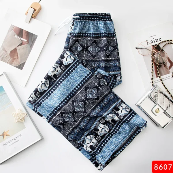 Women Wide Leg Pants High Waist Elephant Print Pant Summer Thin Straight Trousers Casual Bottoms Female Clothing 2023 Fashion - Image 10