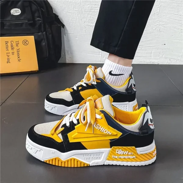 New Men's Sneakers Fashion Skateboard Shoes Outdoor Casual Running Shoes for Men Lace-up Platform Tenis Shoes Zapatillas Hombre - Image 4