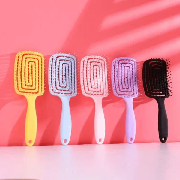 Square Hollow Hair Scalp Massage Comb Hair Brushes Antistatic Wet Dry Curly Detangler Hairbrush Nylon Special for Real Hair Wigs - Image 12