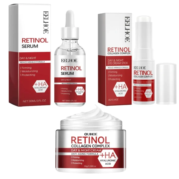 Retinol Wrinkle Remover Face Set Instant Firming Lifting Anti-Aging Serum Fade Fine Lines Whitening Korean Skin Care Products - Image 25