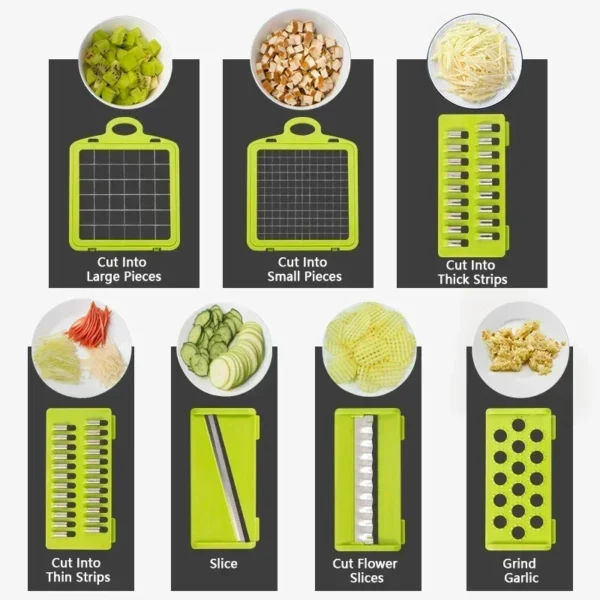 16/14 in 1 Multifunctional Vegetable Chopper Handle Food Grate Food Chopper Vegetable Slicer Dicer Cut Kitchen Items cocina - Image 13