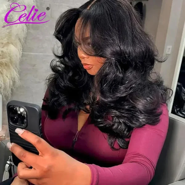 CELIE Pre-styled Butterfly Haircut Pop Layers Wig 200% Loose Wave 6×5 Ready To Go Glueless Wig Pre Plucked 13x4 Lace Frontal Wig - Image 8