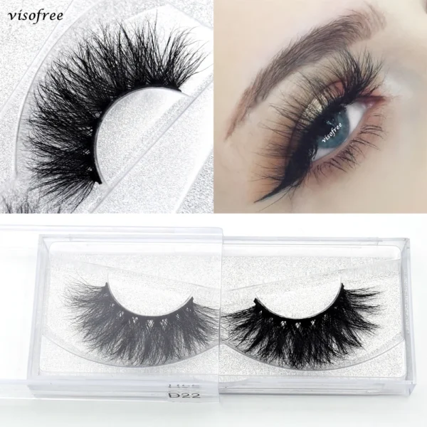 Visofree Mink 3D Lashes Handmade Mink Lashes  Long False Eyelashes Crisscross Maquiagem Profissional Makeup Eye Lashes 3D08 - Image 37
