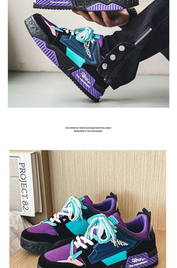 New Men's Sneakers Fashion Skateboard Shoes Outdoor Casual Running Shoes for Men Lace-up Platform Tenis Shoes Zapatillas Hombre - Image 13
