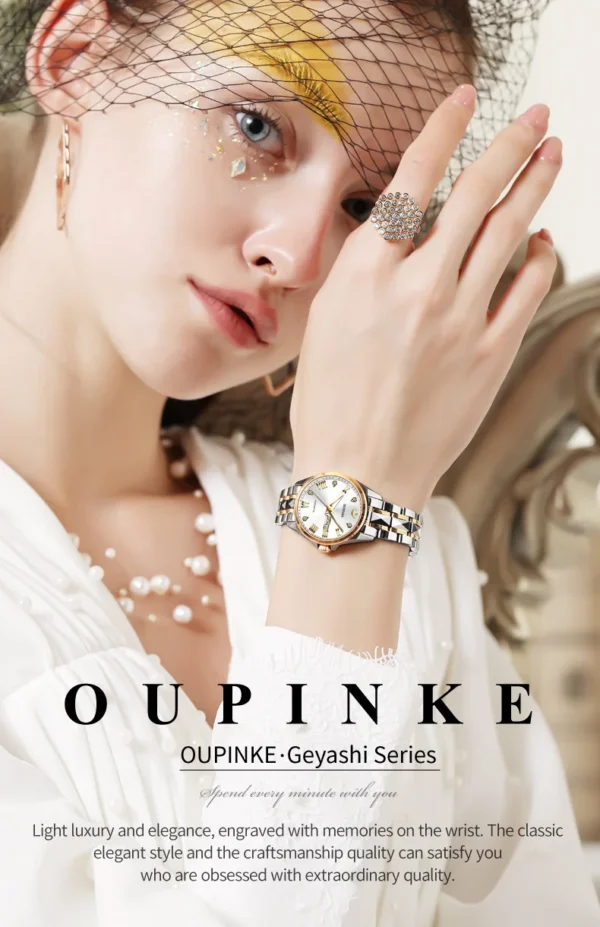 OUPINKE 3171 Automatic Watch for Women Top Brands Tungsten steel Sapphire Waterproof Luxury Wristwatch Women's Mechanical Watch - Image 31